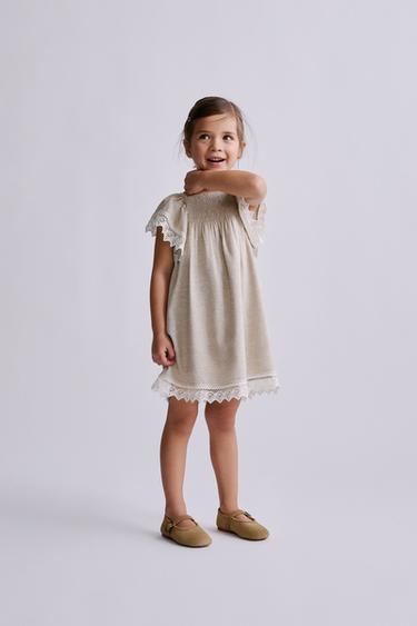 Zara Блестящее платье с кружевом купить с доставкой.