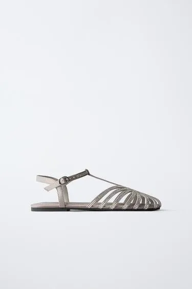 Сандалии с блестками