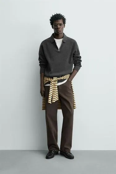 Трикотажное поло на молнии- Заказать в России