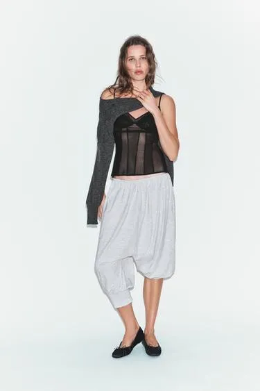 Топ из полупрозрачной ткани в бельевом стиле- Заказать в России