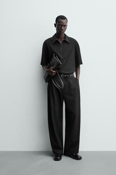 Zara Техническое поло с молнией