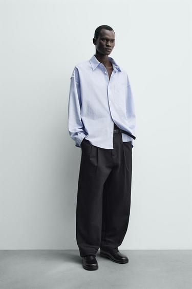 Zara Рубашка RELAXED FIT оксфорд купить с доставкой.