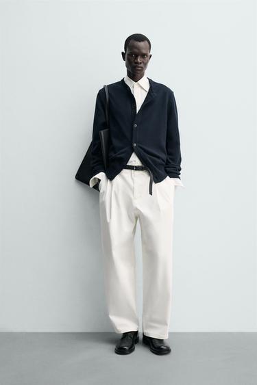 Zara Брюки WIDE FIT со складками купить с доставкой.