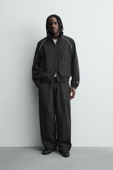 Zara Технические брюки-джоггеры с контрастными полосами