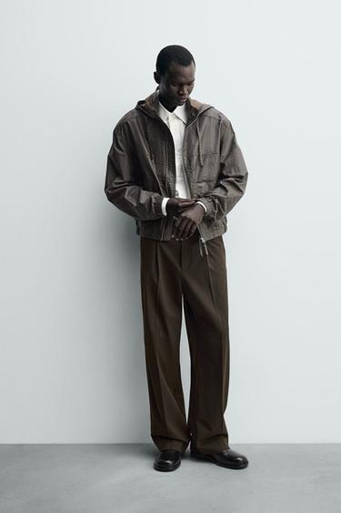 Zara Брюки WIDE FIT со складками купить с доставкой.