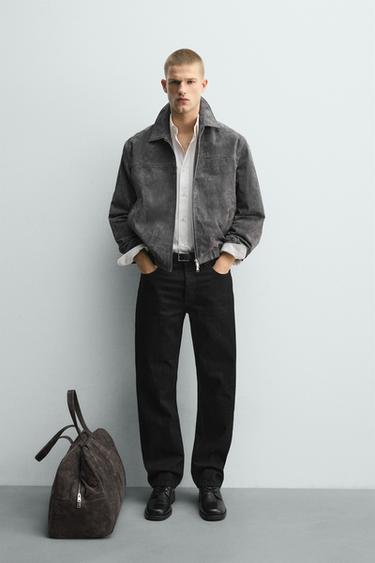 Zara Куртка из замшевой кожи