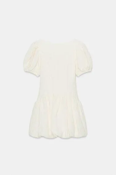 Короткое жаккардовое платье-баллон- Заказать в России