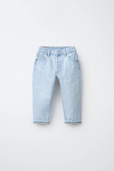 Zara Джинсы багги с разрезами