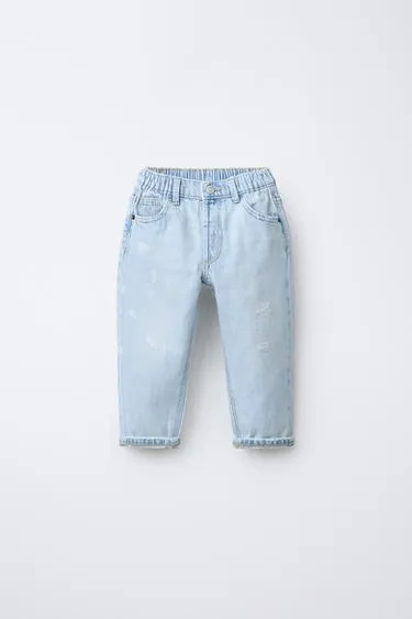 Джинсы BAGGY с разрезами- Заказать в России