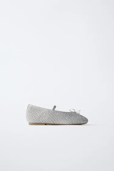 Балетки с металлическим кружевным отделкой- Заказать в России