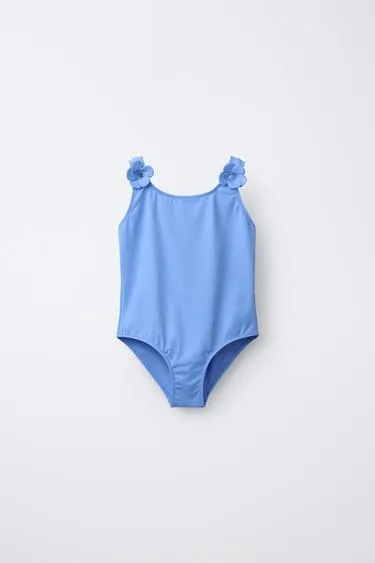 6-14 лет/купальник с объемными цветами