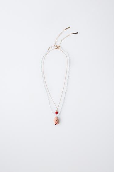 Zara Набор из двух ожерелий с бусинами «капибара капифан» © купить с доставкой.