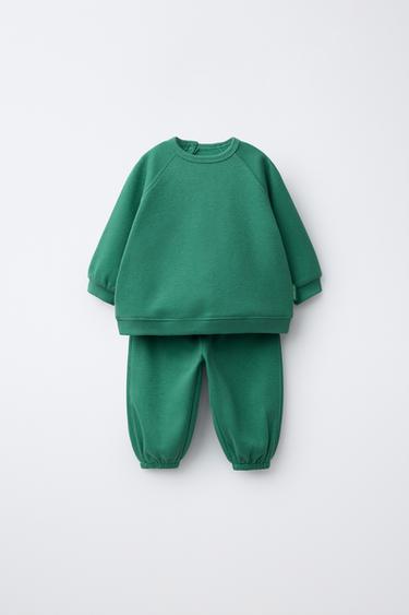 Zara Комплект из толстовки и базовых брюк-джоггеров купить с доставкой.