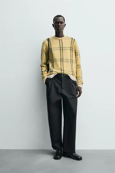 Жаккардовый свитер свободного кроя в полоску- Заказать в России