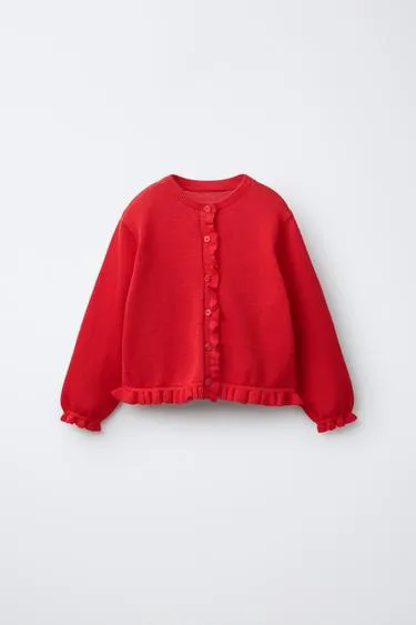 Кардиган с воланами