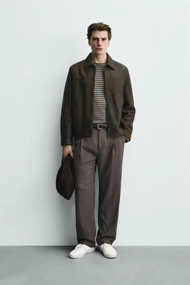 Кожаная куртка с эффектом старения- Заказать в России