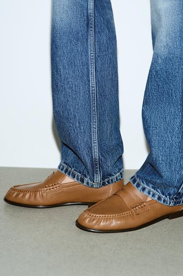 Zara Мягкие лоферы купить с доставкой.