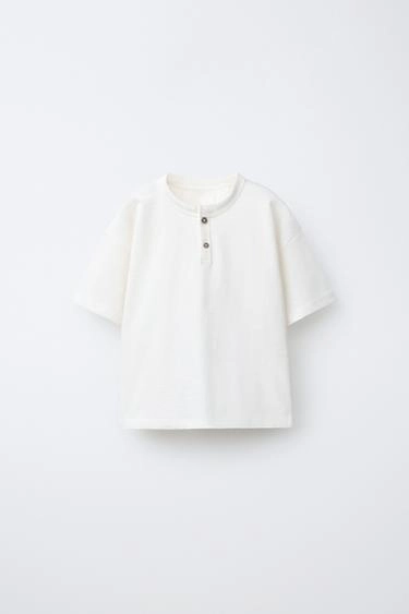 Plain henley t-shirt- Заказать в России