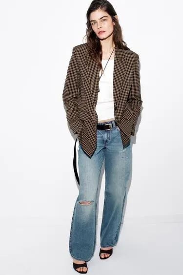 Блейзер оверсайз в клетку виши- Заказать в России