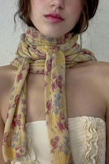 Топ из трикотажа с цветочным принтом- Заказать в России