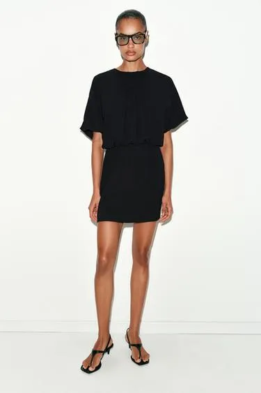 Короткое платье-баллон- Заказать в России