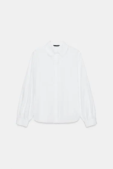 Рубашка с большим отложным воротником