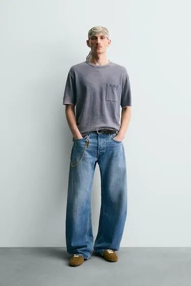 Футболка RELAXED FIT с эффектом потертости- Заказать в России