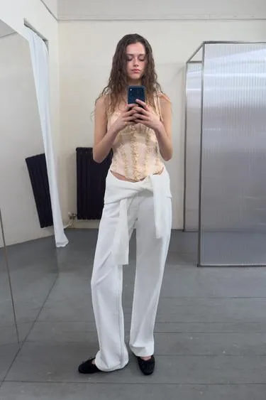 Топ-корсет с воланами- Заказать в России