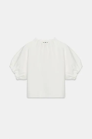 Трикотажный топ с рюшами- Заказать в России