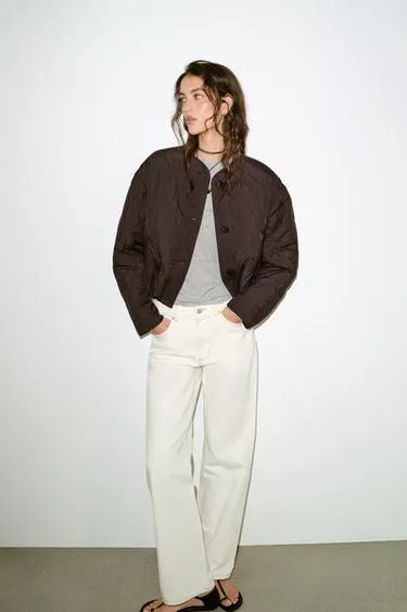 Короткая стеганая куртка- Заказать в России