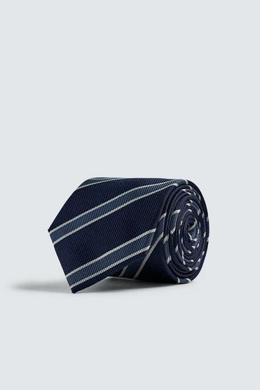 Zara Галстук 100% шелк полоски