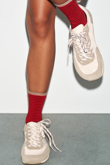 Zara Жаккардовые носки в полоску