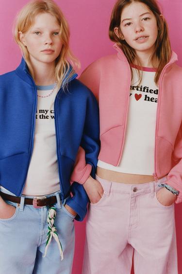 Zara Куртка из неопрена в рубчик