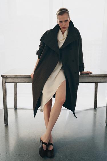 Zara Кожаные балетки-мюли