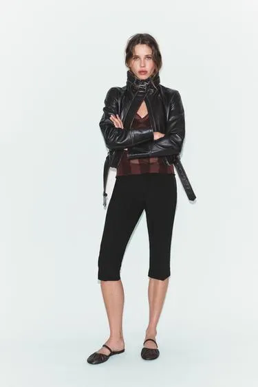 Кожаные балетки-мюли