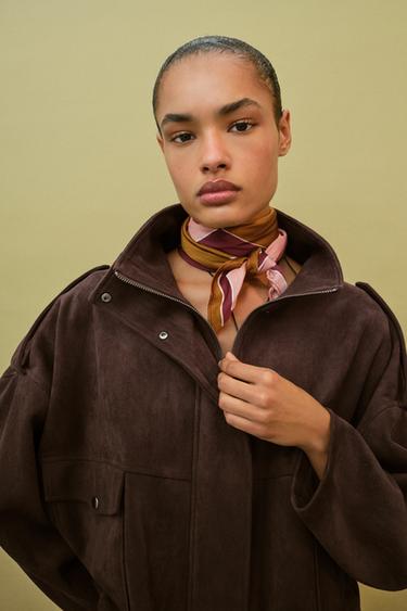 Zara Шарф из 100% вискозы с принтом