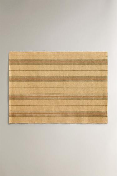 Zara Плетеная скатерть в полоску (набор из 2 шт.)