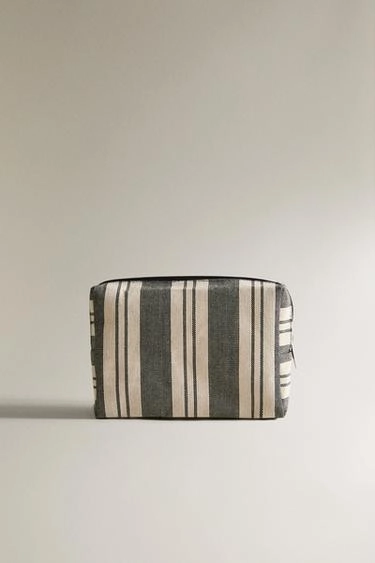 STRIPED COTTON WASH BAG- Заказать в России