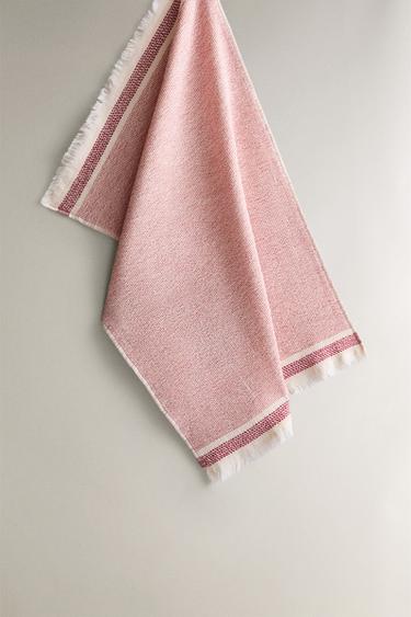 Zara Полотенце из махрового хлопка с контрастными полосками