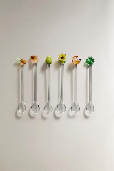 Zara Набор стеклянных десертных ложек на пасху (набор из 6 штук)