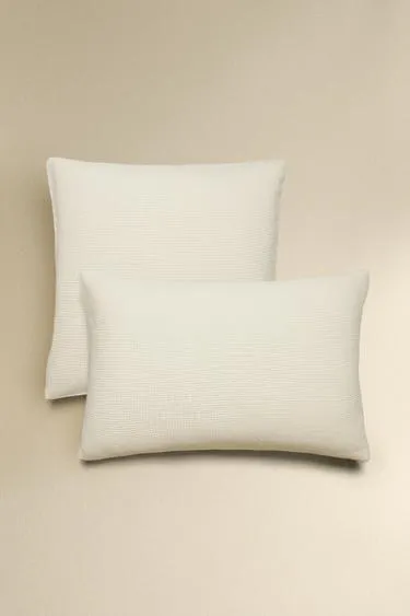 Наволочка из хлопка с мини вафельным плетением