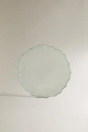 Стеклянная десертная тарелка с оборкой- Заказать в России