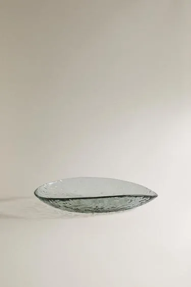 Стеклянная миска с цветочным узором