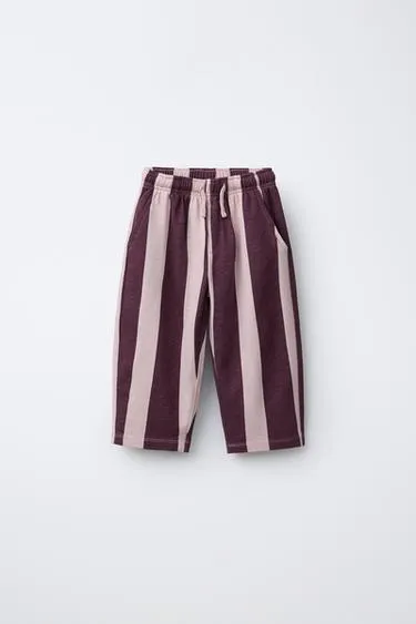 Прямые брюки из мягкой ткани в полоску