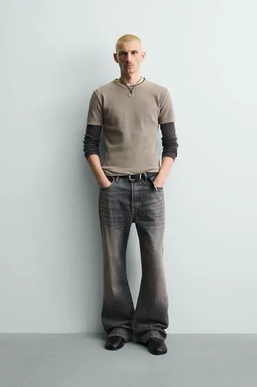 Футболка SLIM FIT из рельефной ткани