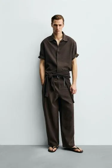 Рубашка RELAXED FIT из струящейся ткани