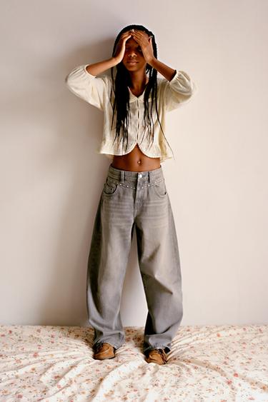 Zara Джинсы  с заклепками