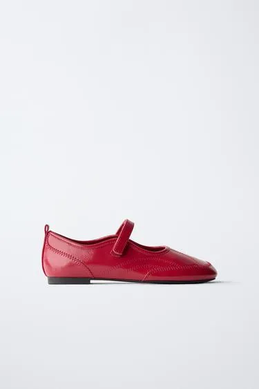 Балетки из лакированной искусственной кожи- Заказать в России