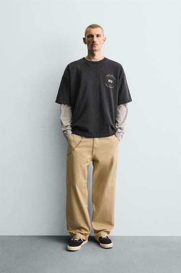 Zara Толстовка с графическим принтом «лошади»