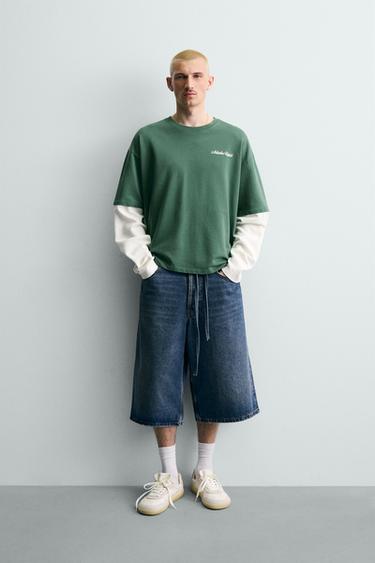 Zara Толстовка с имитацией двойных рукавов